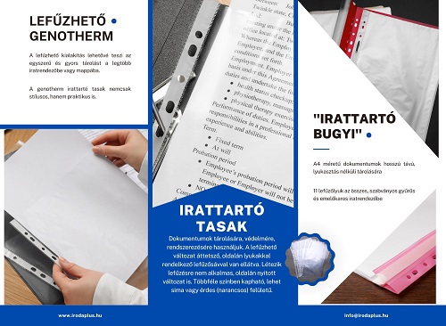 genotherm lefűzhető A4 50 mikron víztiszta IDGV - alias irattartó bugyi